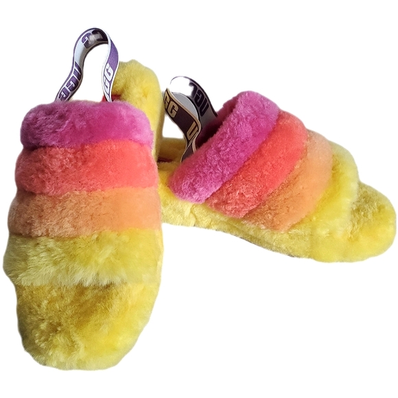 UGG Shoes - UGG Fluff Yeah Ombre sling back slides